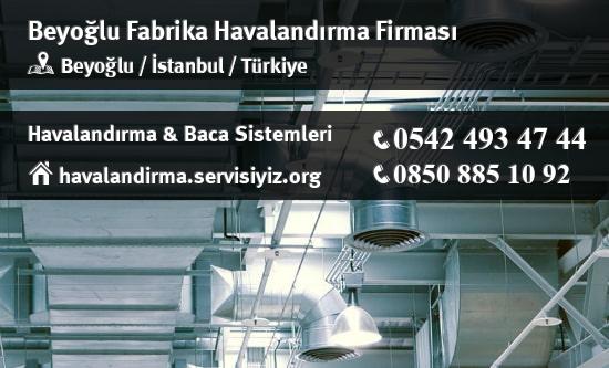 Beyoğlu fabrika havalandırma sistemleri, Beyoğlu fabrika havalandırma imalat, Beyoğlu fabrika havalandırma servisi, Beyoğlu fabrika havalandırma firması