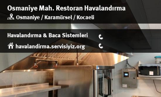 Osmaniye restoran havalandırma sistemleri, Osmaniye restoran havalandırma imalat, Osmaniye restoran havalandırma servisi, Osmaniye restoran havalandırma firması