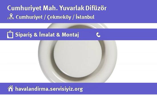 Cumhuriyet Yuvarlak Difüzör, Cumhuriyet Yuvarlak Difüzör İmalatçısı, Cumhuriyet Yuvarlak Difüzör Fiyatları, Cumhuriyet Yuvarlak Difüzör Satan Yerler